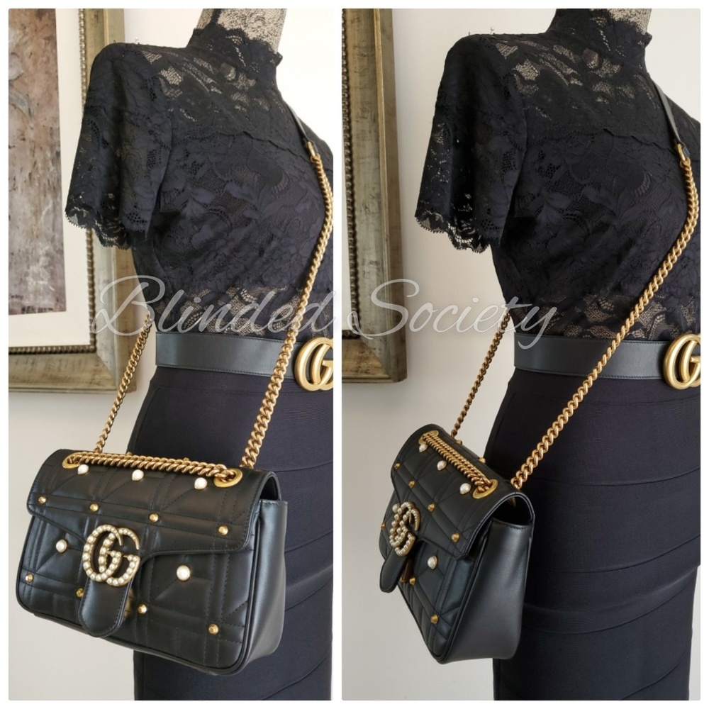 ⭐💝HOST PICK💖⭐ Gucci Marmont Pearl Crossbody - Picture 4 of 8
